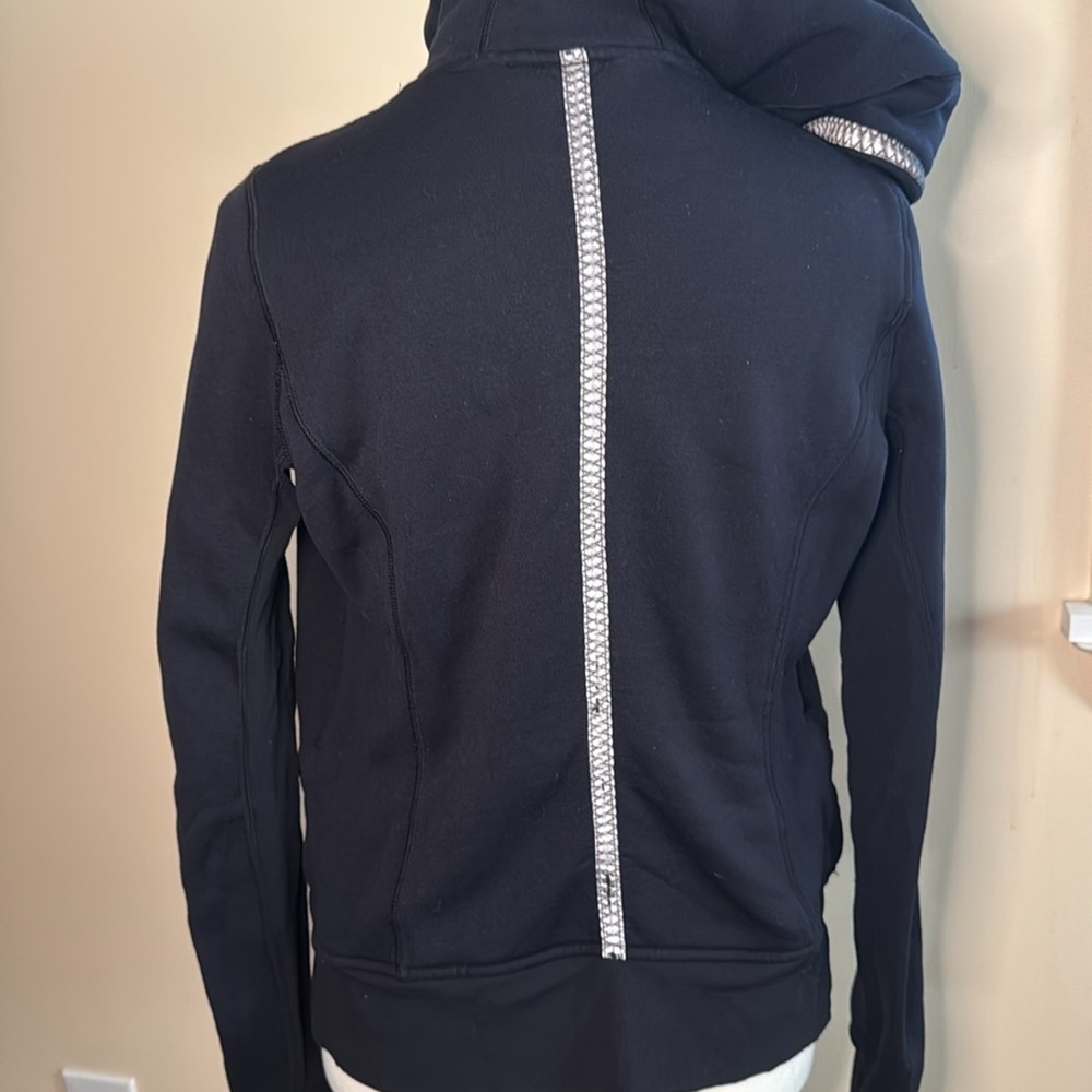 LULULEMON‎ Omega Arms Full Zip Hoodie Sweatshirt Black Women’s Size 4 - Picture 7 of 8